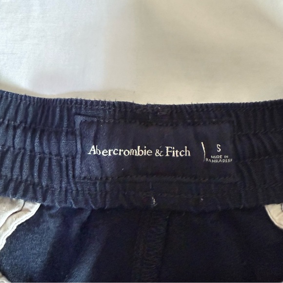 Abercrombie & Fitch Linen Blend Shorts Pull-On Chino Pockets Blue Pocket Men's S - Picture 3 of 7
